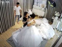 Clip Sex Quay Lén Cô Dâu Xinh Đẹp Đang Thay Váy Cưới Trong Phòng Thử Đồ